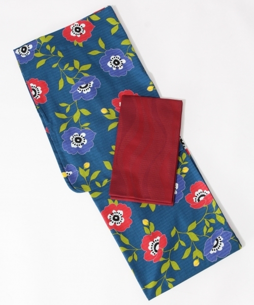 GLOBAL WORK（グローバルワーク）の「ユカタセットWomen/746163（浴衣・レディース・ネイビー/その他1/イエロー・FREE）」の9枚目の写真