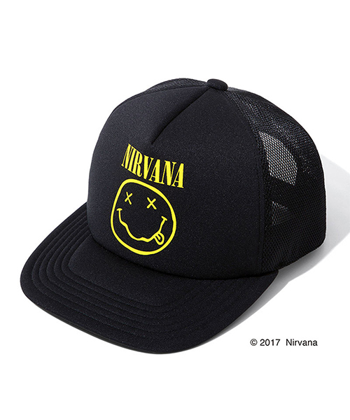 NUMBER (N)INE（ナンバーナイン）の「NUMBER (N)INExNIRVANA_MESH CAP_XX（キャップ・メンズ・ブラック×ブラック/ブラック×ホワイト・ONE SIZE）」の2枚目の写真