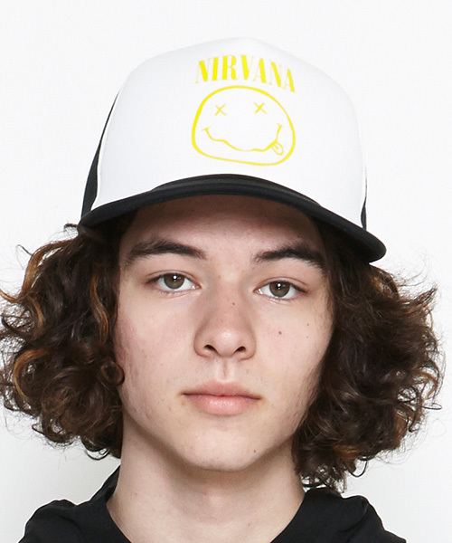 NUMBER (N)INE（ナンバーナイン）の「NUMBER (N)INExNIRVANA_MESH CAP_XX（キャップ・メンズ・ブラック×ブラック/ブラック×ホワイト・ONE SIZE）」の7枚目の写真