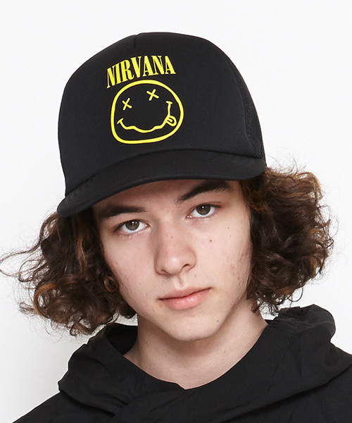 NUMBER (N)INE（ナンバーナイン）の「NUMBER (N)INExNIRVANA_MESH CAP_XX（キャップ・メンズ・ブラック×ブラック/ブラック×ホワイト・ONE SIZE）」の8枚目の写真