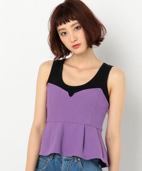Another Edition（アナザーエディション）の「BONDINGﾍﾟﾌﾟﾗﾑﾋﾞｽﾁｪ（チューブトップ・レディース・オレンジ/パープル/モカ・FREE）」の2枚目の写真