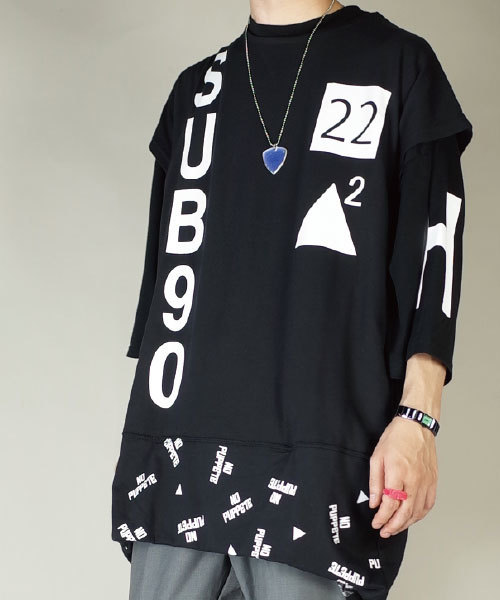 rovtski（ロフトスキー）の「rovtski【ビッグシルエット】フロントインノースリーブオーバーサイズＴシャツ/6C17051901（Tシャツ/カットソー・メンズ・ブラック系その他2/ホワイト系その他/ホワイト系その他3/ホワイト系その他2/ブラック系その他/ブラック系その他3・FREE）」の4枚目の写真