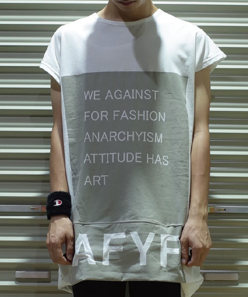 rovtski（ロフトスキー）の「rovtski【ビッグシルエット】フロントインノースリーブオーバーサイズＴシャツ/6C17051901（Tシャツ/カットソー・メンズ・ブラック系その他2/ホワイト系その他/ホワイト系その他3/ホワイト系その他2/ブラック系その他/ブラック系その他3・FREE）」の3枚目の写真