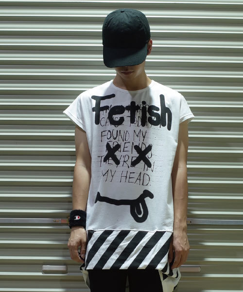 rovtski（ロフトスキー）の「rovtski【ビッグシルエット】フロントインノースリーブオーバーサイズＴシャツ/6C17051901（Tシャツ/カットソー・メンズ・ブラック系その他2/ホワイト系その他/ホワイト系その他3/ホワイト系その他2/ブラック系その他/ブラック系その他3・FREE）」の22枚目の写真