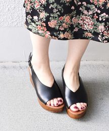 SHIPS | ENESS:Vカットウエッジサンダル◆(サンダル)