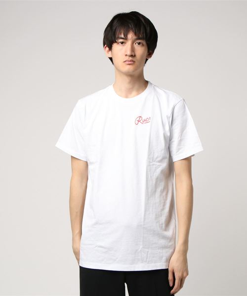 RVCA(ルーカ)の「RVCA メンズ GRASS HULA Tシャツ(Tシャツ/カットソー)」|オフホワイト