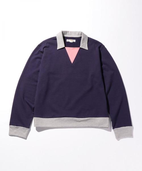 BEAUTY&YOUTH UNITED ARROWS(ビューティーアンドユースユナイテッドアローズ)の「<TUBE> SKIPPER L/SL/スキッパー(Tシャツ/カットソー・メンズ・コバルトブルー/パープル・MEDIUM/LARGE)」の2枚目の写真