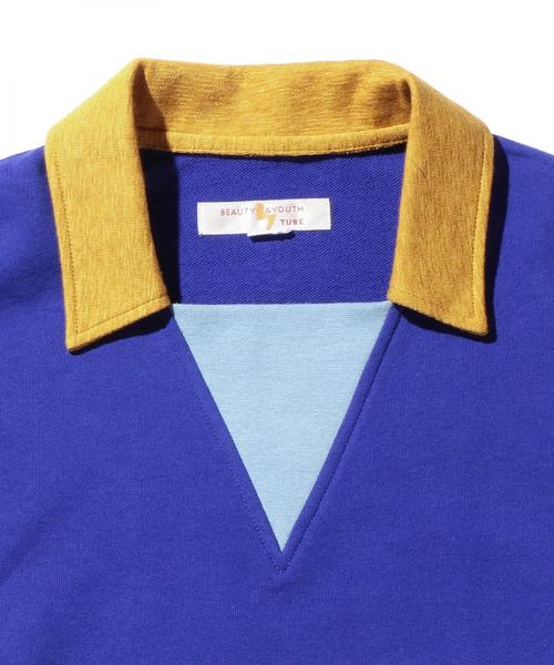 BEAUTY&YOUTH UNITED ARROWS(ビューティーアンドユースユナイテッドアローズ)の「<TUBE> SKIPPER L/SL/スキッパー(Tシャツ/カットソー・メンズ・コバルトブルー/パープル・MEDIUM/LARGE)」の7枚目の写真