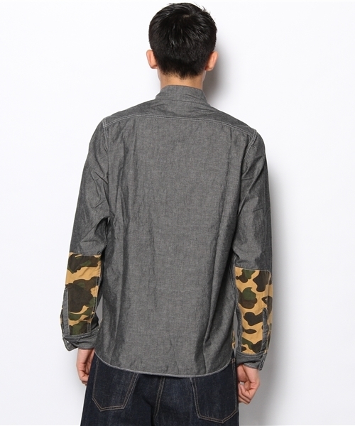 A BATHING APE（アベイシングエイプ）の「WORK CHAMBRAY SHIRT（シャツ/ブラウス・メンズ・サックスブルー/ブラック・SMALL/MEDIUM/LARGE/X-LARGE/XX-LARGE）」の5枚目の写真