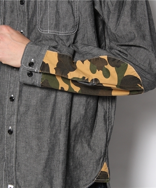 A BATHING APE（アベイシングエイプ）の「WORK CHAMBRAY SHIRT（シャツ/ブラウス・メンズ・サックスブルー/ブラック・SMALL/MEDIUM/LARGE/X-LARGE/XX-LARGE）」の8枚目の写真