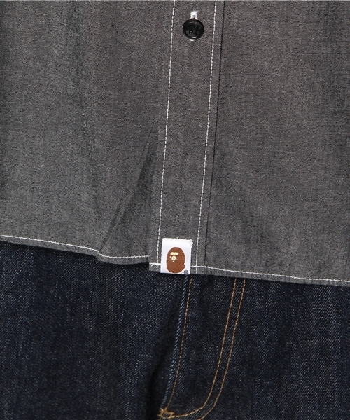 A BATHING APE（アベイシングエイプ）の「WORK CHAMBRAY SHIRT（シャツ/ブラウス・メンズ・サックスブルー/ブラック・SMALL/MEDIUM/LARGE/X-LARGE/XX-LARGE）」の9枚目の写真