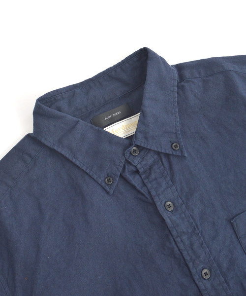 ROOPTOKYO（ループトウキョウ）の「国産 Herdmans Linen ボタンダウンL/Sシャツ（シャツ/ブラウス・メンズ・ホワイト/ネイビー・L/M）」の16枚目の写真