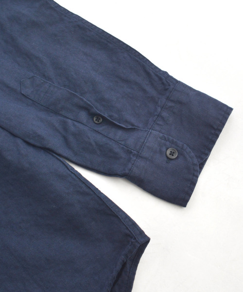 ROOPTOKYO（ループトウキョウ）の「国産 Herdmans Linen ボタンダウンL/Sシャツ（シャツ/ブラウス・メンズ・ホワイト/ネイビー・L/M）」の13枚目の写真