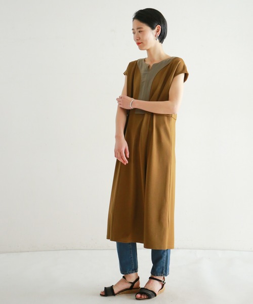 Nombre Impair ノンブルアンペール の ドライツイル ポンチ フレアワンピース ワンピース Wear
