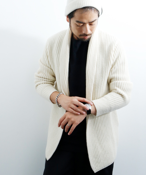 junhashimoto（ジュンハシモト）の「SHAWLCOLLAR CARDIGAN 