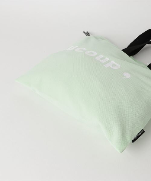 mercibeaucoup,(メルシーボークー)の「S 小巾着かのこ(エコバッグ/サブバッグ・レディース・ライトグリーン/オレンジ・フリー)」の4枚目の写真