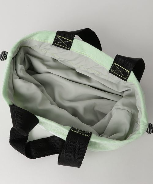 mercibeaucoup,(メルシーボークー)の「S 小巾着かのこ(エコバッグ/サブバッグ・レディース・ライトグリーン/オレンジ・フリー)」の5枚目の写真