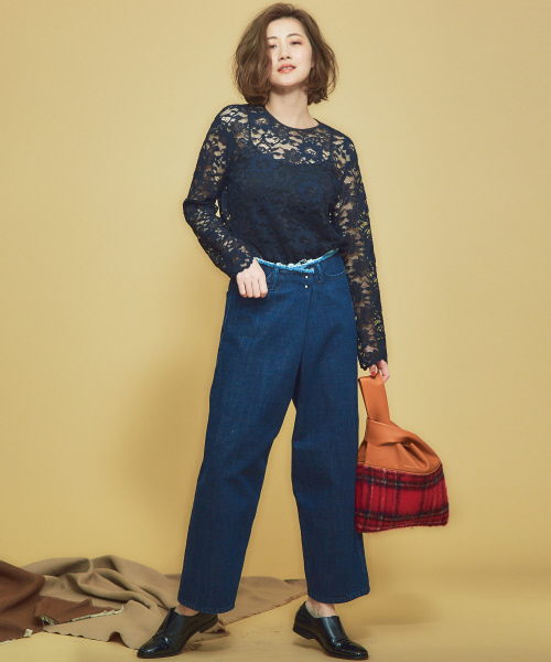 Abahouse Devinette(ドゥヴィネット)の「レースロンTブラウス(シャツ/ブラウス・レディース・ホワイト/ネイビー・フリー)」の11枚目の写真