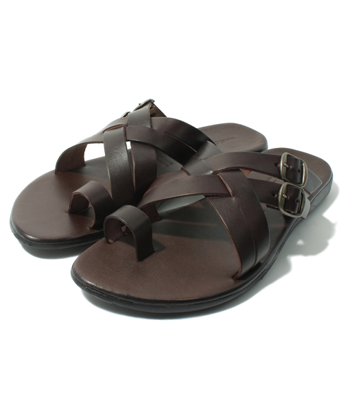 martinique（マルティニーク）の「MAURO de BARI/レザーサンダル（サンダル・メンズ・ブラック/ダークブラウン・41/42/43/44）」の2枚目の写真