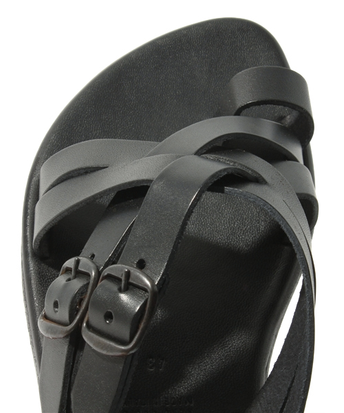 martinique（マルティニーク）の「MAURO de BARI/レザーサンダル（サンダル・メンズ・ブラック/ダークブラウン・41/42/43/44）」の4枚目の写真