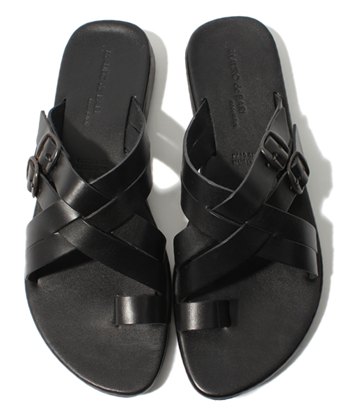 martinique（マルティニーク）の「MAURO de BARI/レザーサンダル（サンダル・メンズ・ブラック/ダークブラウン・41/42/43/44）」の6枚目の写真