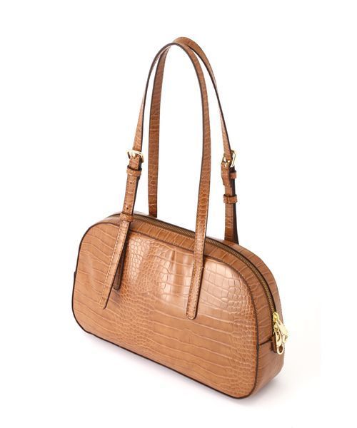 NATURAL BEAUTY BASIC（ナチュラルビューティーベーシック）の「【雑誌掲載】クロコ型押しショルダー（ショルダーバッグ・レディース・ブルー/キャメル・ﾌﾘ-）」の5枚目の写真