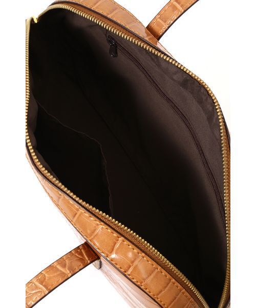 NATURAL BEAUTY BASIC（ナチュラルビューティーベーシック）の「【雑誌掲載】クロコ型押しショルダー（ショルダーバッグ・レディース・ブルー/キャメル・ﾌﾘ-）」の8枚目の写真