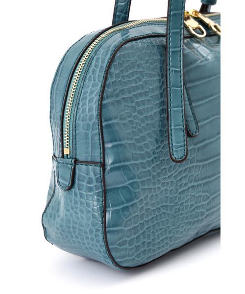 NATURAL BEAUTY BASIC（ナチュラルビューティーベーシック）の「【雑誌掲載】クロコ型押しショルダー（ショルダーバッグ・レディース・ブルー/キャメル・ﾌﾘ-）」の11枚目の写真