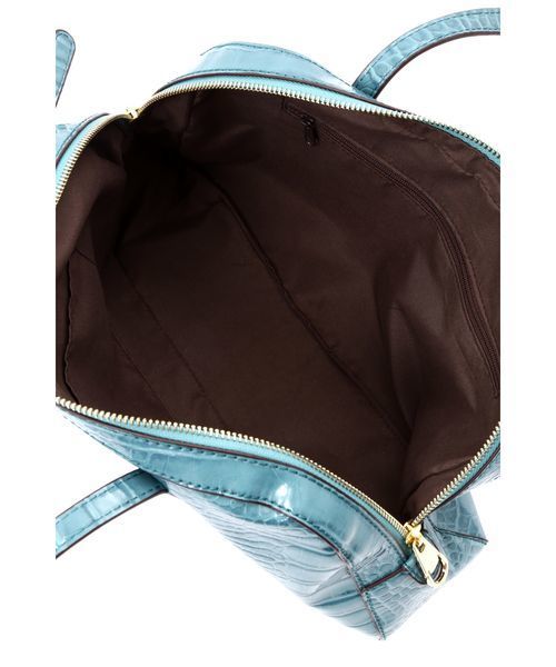 NATURAL BEAUTY BASIC（ナチュラルビューティーベーシック）の「【雑誌掲載】クロコ型押しショルダー（ショルダーバッグ・レディース・ブルー/キャメル・ﾌﾘ-）」の12枚目の写真