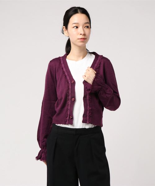 axes femme（アクシーズファム）の「バックレースカーディガン