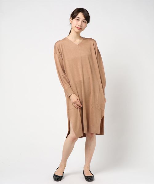Earth Music Ecology アースミュージックアンドエコロジー の Vネックニットワンピース ワンピース Wear