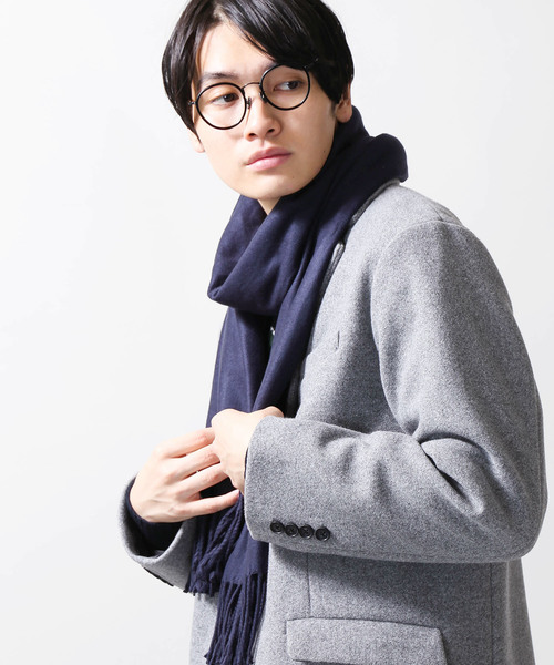 WEGO（ウィゴー）の「WEGO/カシミヤタッチストール（ストール/ショール・メンズ・ブラック/ネイビー/杢グレー/キャメル/ワイン・FREE）」の3枚目の写真