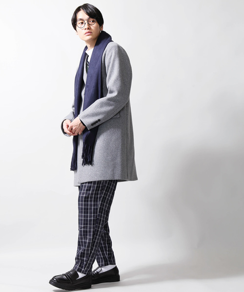 WEGO（ウィゴー）の「WEGO/カシミヤタッチストール（ストール/ショール・メンズ・ブラック/ネイビー/杢グレー/キャメル/ワイン・FREE）」の9枚目の写真