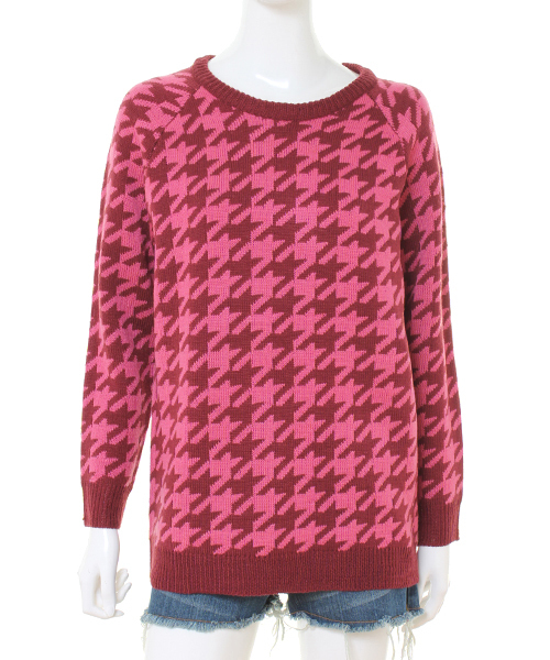 WC（ダブル シー）の「wc/千鳥柄ニット（ニット/セーター・レディース・ブルー/イエロー/ピンク・FREE）」の6枚目の写真