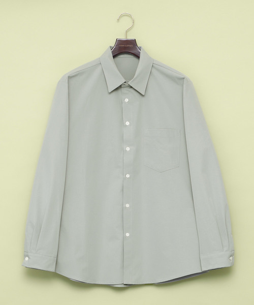 EMMA CLOTHES（エマクローズ）の「高密度レギュラーカラーワイドシャツ（シャツ/ブラウス・メンズ・ライトブルー/ネイビー/グレー/ライトグリーン/ライトベージュ・M/L）」の19枚目の写真