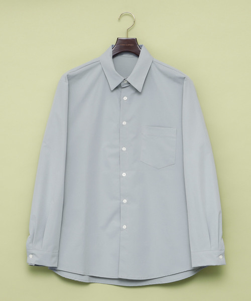 EMMA CLOTHES（エマクローズ）の「高密度レギュラーカラーワイドシャツ（シャツ/ブラウス・メンズ・ライトブルー/ネイビー/グレー/ライトグリーン/ライトベージュ・M/L）」の14枚目の写真