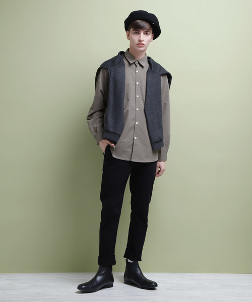 EMMA CLOTHES（エマクローズ）の「高密度レギュラーカラーワイドシャツ（シャツ/ブラウス・メンズ・ライトブルー/ネイビー/グレー/ライトグリーン/ライトベージュ・M/L）」の8枚目の写真