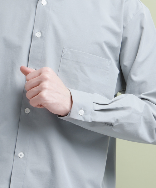 EMMA CLOTHES（エマクローズ）の「高密度レギュラーカラーワイドシャツ（シャツ/ブラウス・メンズ・ライトブルー/ネイビー/グレー/ライトグリーン/ライトベージュ・M/L）」の13枚目の写真