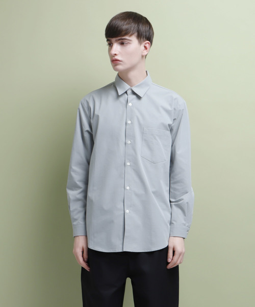 EMMA CLOTHES（エマクローズ）の「高密度レギュラーカラーワイドシャツ（シャツ/ブラウス・メンズ・ライトブルー/ネイビー/グレー/ライトグリーン/ライトベージュ・M/L）」の7枚目の写真