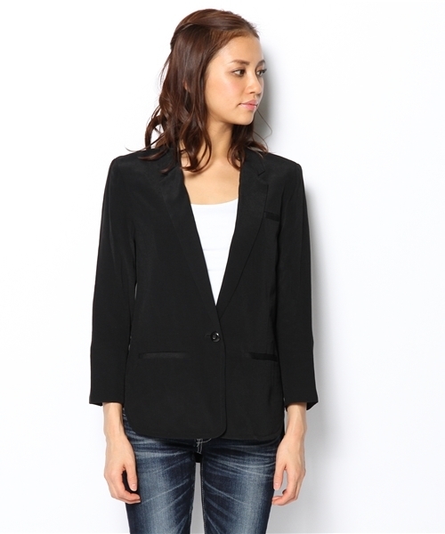 KariAng（カリアング）の「ラウンド７分袖ジャケット（テーラードジャケット・レディース・ブラック系/ベージュ系・SMALL/MEDIUM）」の12枚目の写真