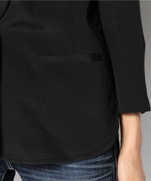 KariAng（カリアング）の「ラウンド７分袖ジャケット（テーラードジャケット・レディース・ブラック系/ベージュ系・SMALL/MEDIUM）」の9枚目の写真