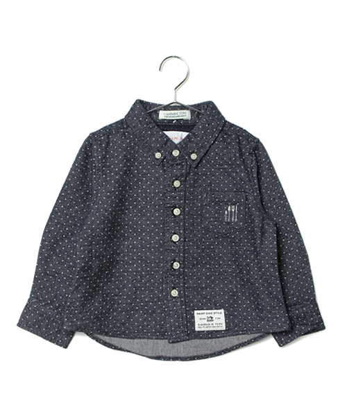 CIAOPANIC TYPY（チャオパニックティピー）の「KID'S フランネルボタンダウンシャツ（シャツ/ブラウス・キッズ・ホワイト/マスタード/ネイビー/ワインレッド/ブラック/その他18/その他20/レッド/ブルー/グリーン・85/105/145/125）」の4枚目の写真