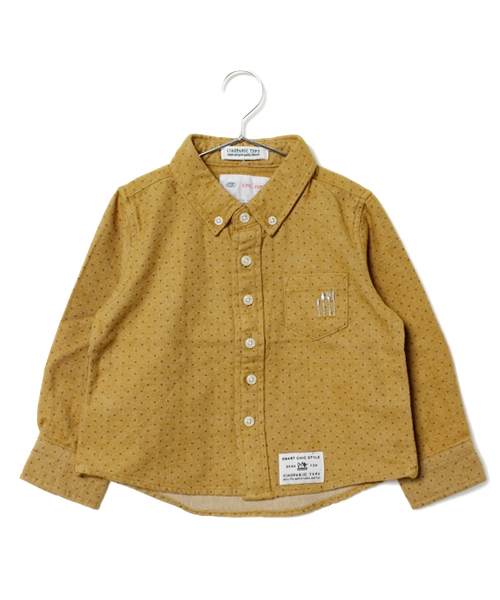 CIAOPANIC TYPY（チャオパニックティピー）の「KID'S フランネルボタンダウンシャツ（シャツ/ブラウス・キッズ・ホワイト/マスタード/ネイビー/ワインレッド/ブラック/その他18/その他20/レッド/ブルー/グリーン・85/105/145/125）」の6枚目の写真