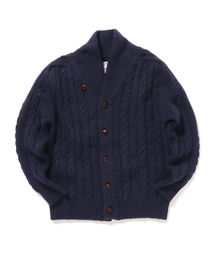 INVERALLAN: RENNIE SHETLAND 『クラシックヘビーニードル』 ショールカラーカーディガン