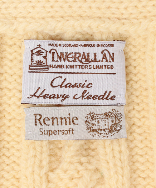 INVERALLAN(インバーアラン)の「INVERALLAN: RENNIE SHETLAND 『クラシックヘビーニードル』 ショールカラーカーディガン(カーディガン/ボレロ・メンズ・ナチュラル/ワイン/ネイビー/グレー・40/38/42)」の14枚目の写真