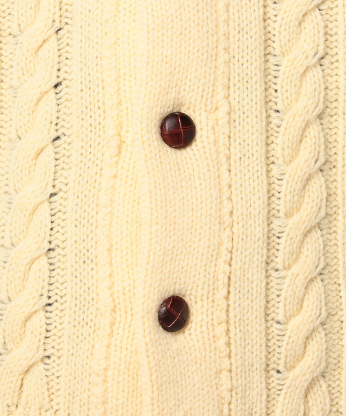 INVERALLAN(インバーアラン)の「INVERALLAN: RENNIE SHETLAND 『クラシックヘビーニードル』 ショールカラーカーディガン(カーディガン/ボレロ・メンズ・ナチュラル/ワイン/ネイビー/グレー・40/38/42)」の13枚目の写真