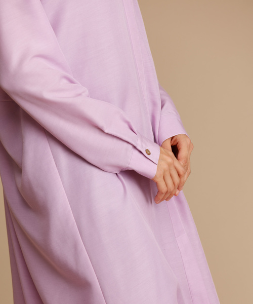 Munich（ミューニック）の「ダンガリーバックツイストワンピース（ワンピース・レディース・ホワイト/ブルー/ラベンダー/ライトベージュ・FREE）」の10枚目の写真