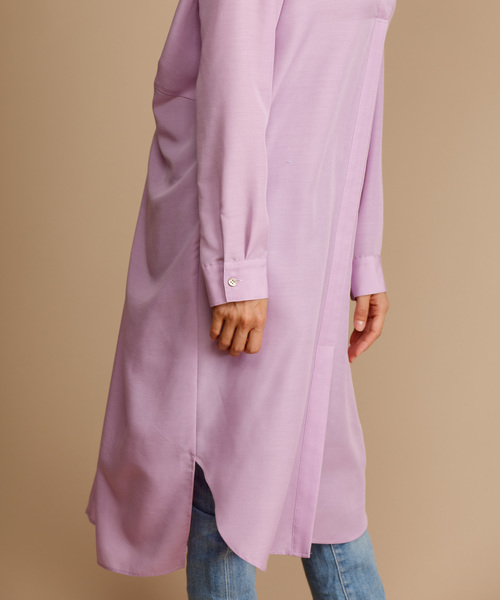 Munich（ミューニック）の「ダンガリーバックツイストワンピース（ワンピース・レディース・ホワイト/ブルー/ラベンダー/ライトベージュ・FREE）」の11枚目の写真