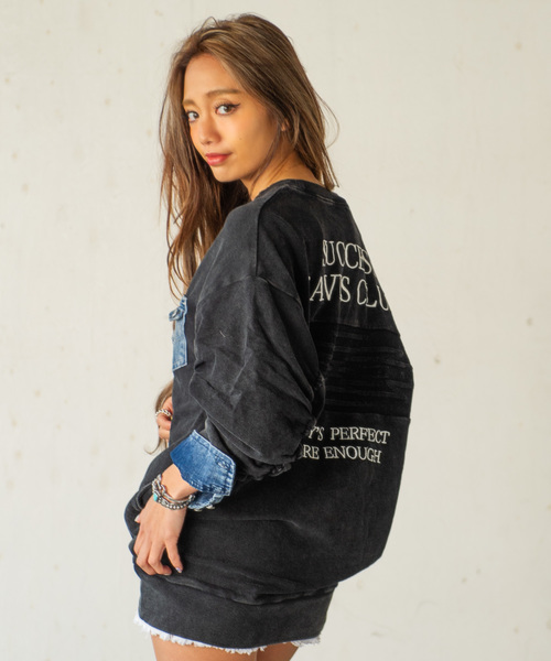 ROGER AND RAW(ロジャーアンドロウ)の「Roger&Raw/袖デニムピグメントOP(ワンピース・レディース・ベージュ/ホワイト/ブラック/グレー/ライトブルー/ネイビー・M)」の14枚目の写真