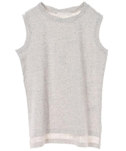 AMERICAN HOLIC（アメリカンホリック）の「衿ねじりノースリーブプルオーバー（Tシャツ/カットソー・レディース・オフホワイト/モカ/その他7/ホワイト系その他/グレー系その他2・M/L）」の7枚目の写真